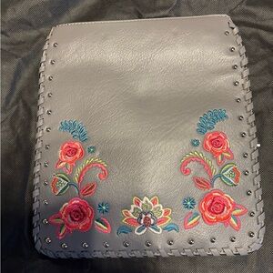 Women's Bag 💼 flap Magnolia and Vine set of two in dust bag grey and black